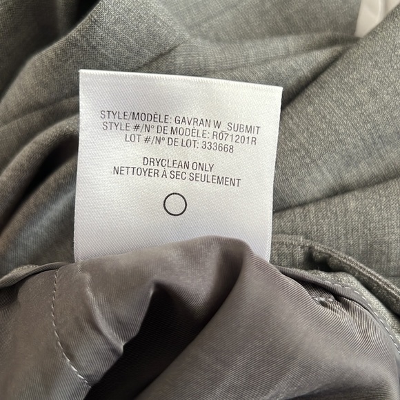 Theory Gavran Submit Grey Wool Blend Trousers - Picture 6 of 7